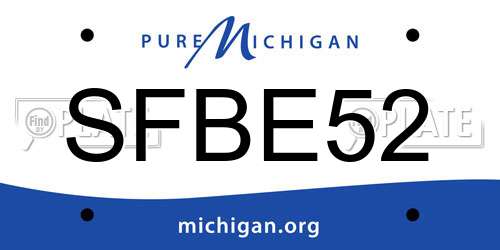 SFBE52 Michigan License Plate