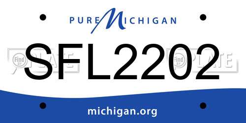 SFL2202 Michigan License Plate