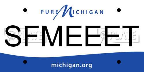 SFMEEET Michigan License Plate