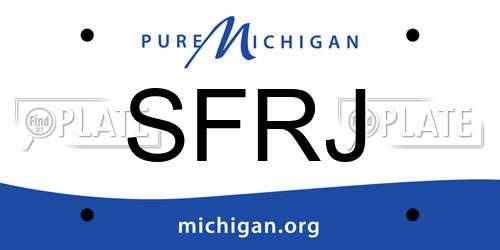 SFRJ Michigan License Plate