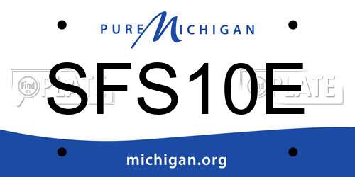 SFS10E Michigan License Plate