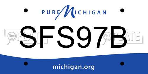 SFS97B Michigan License Plate