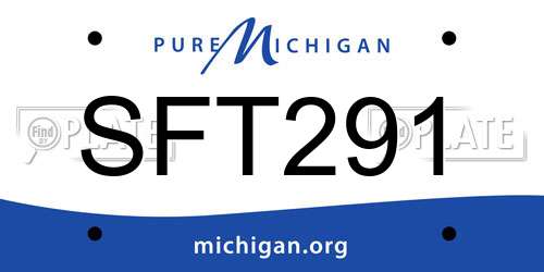 SFT291 Michigan License Plate