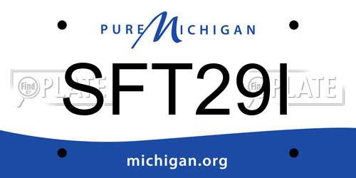 SFT29I Michigan License Plate