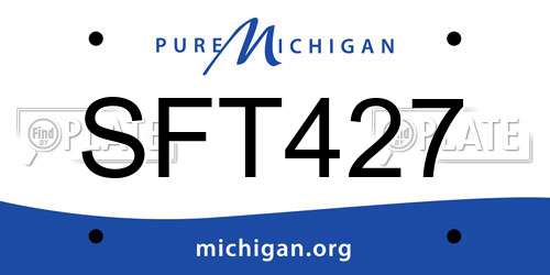 SFT427 Michigan License Plate