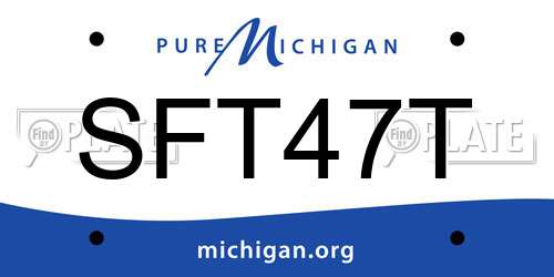SFT47T Michigan License Plate