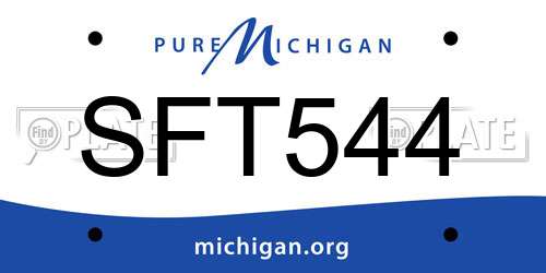 SFT544 Michigan License Plate