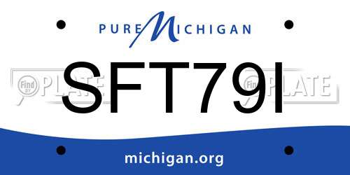 SFT79I Michigan License Plate