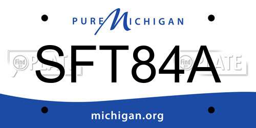 SFT84A Michigan License Plate