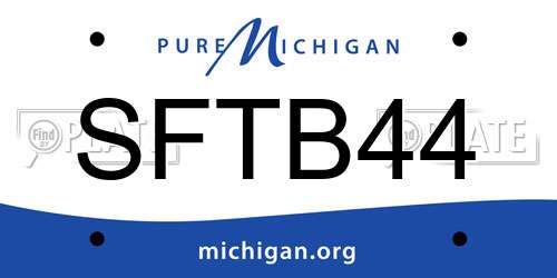 SFTB44 Michigan License Plate