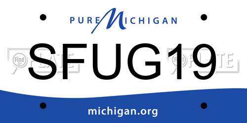 SFUG19 Michigan License Plate