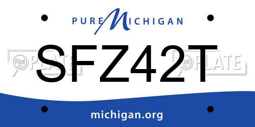 SFZ42T Michigan License Plate