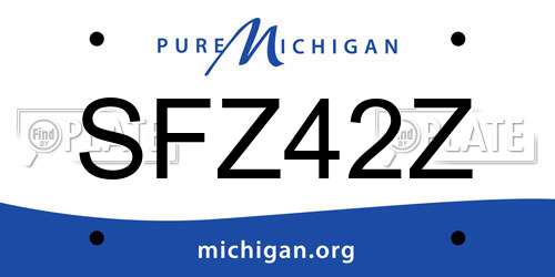 SFZ42Z Michigan License Plate