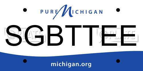 SGBTTEE Michigan License Plate