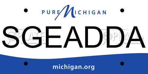 SGEADDA Michigan License Plate
