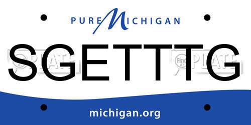 SGETTTG Michigan License Plate