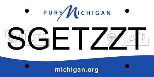 SGETZZT Michigan License Plate