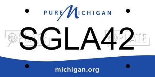 SGLA42 Michigan License Plate