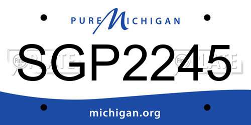 SGP2245 Michigan License Plate