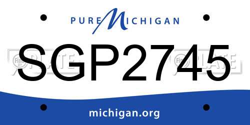 SGP2745 Michigan License Plate