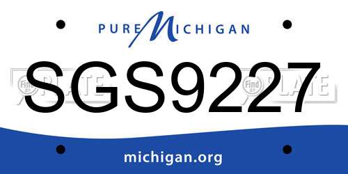 SGS9227 Michigan License Plate