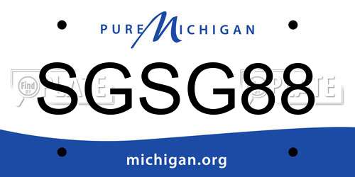 SGSG88 Michigan License Plate