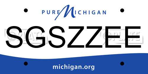 SGSZZEE Michigan License Plate