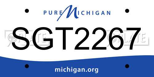 SGT2267 Michigan License Plate