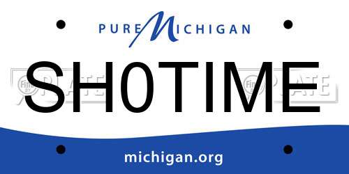 SH0TIME Michigan License Plate