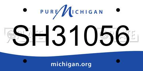 SH31056 Michigan License Plate