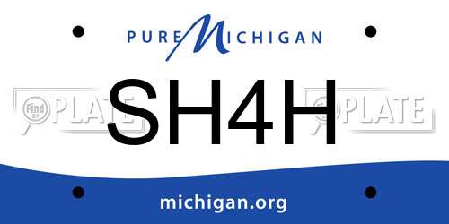 SH4H Michigan License Plate