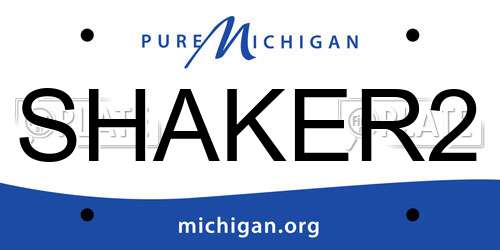 SHAKER2 Michigan License Plate