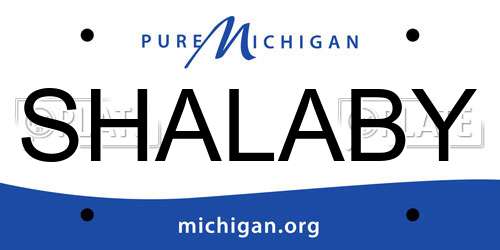 SHALABY Michigan License Plate