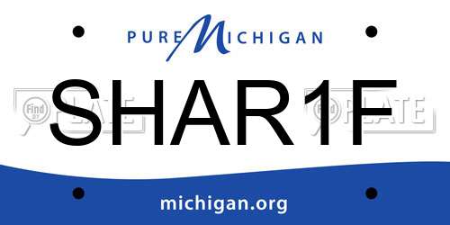 SHAR1F Michigan License Plate