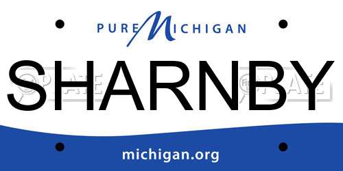 SHARNBY Michigan License Plate