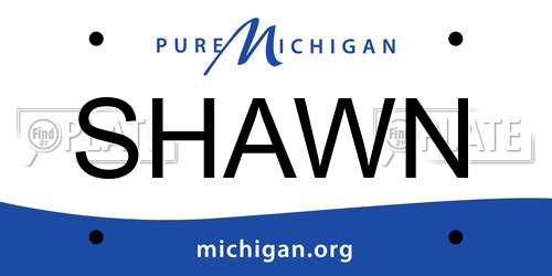 SHAWN Michigan License Plate