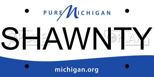 SHAWNTY Michigan License Plate