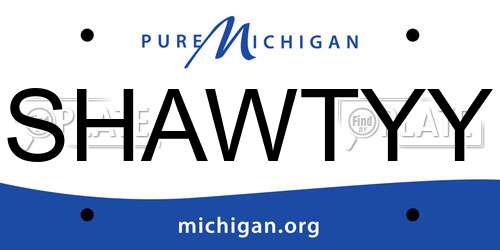 SHAWTYY Michigan License Plate