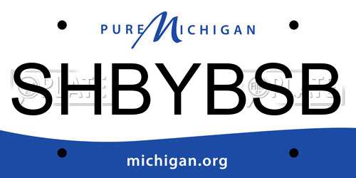 SHBYBSB Michigan License Plate
