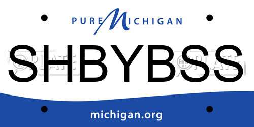 SHBYBSS Michigan License Plate