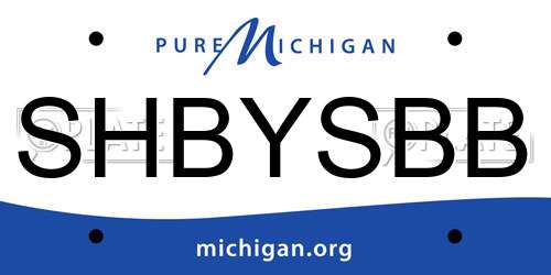 SHBYSBB Michigan License Plate