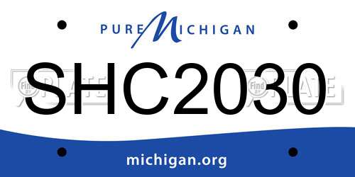 SHC2030 Michigan License Plate