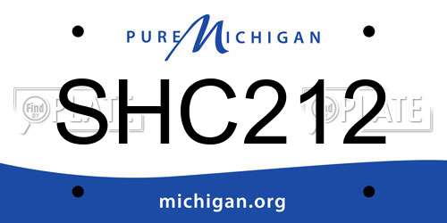 SHC212 Michigan License Plate