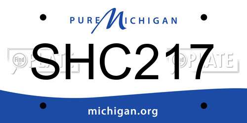 SHC217 Michigan License Plate