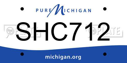 SHC712 Michigan License Plate