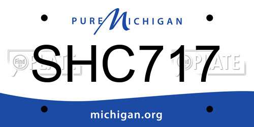 SHC717 Michigan License Plate