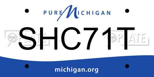 SHC71T Michigan License Plate