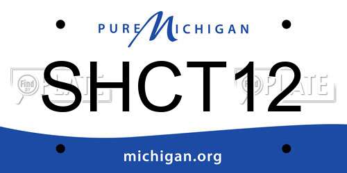 SHCT12 Michigan License Plate