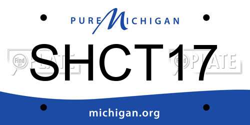 SHCT17 Michigan License Plate