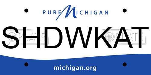 SHDWKAT Michigan License Plate